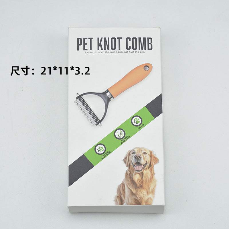 New Double sided Knot Comb Tool Pet Bottom Plush Comb Pet Dog Cat Hair Removal Comb Beauty Comb Supplies Decent luxury
